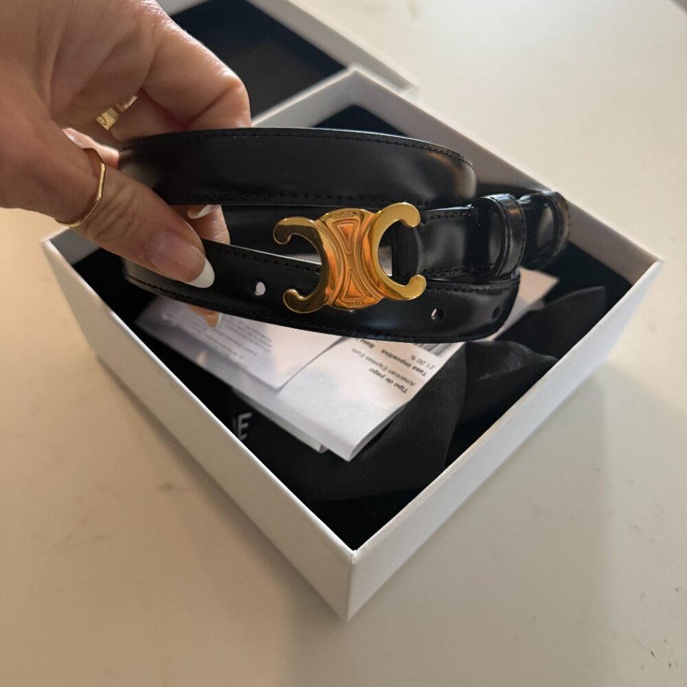 NEW Celine Triomphe Belt 18MM Size 80 - Picture 2 of 3